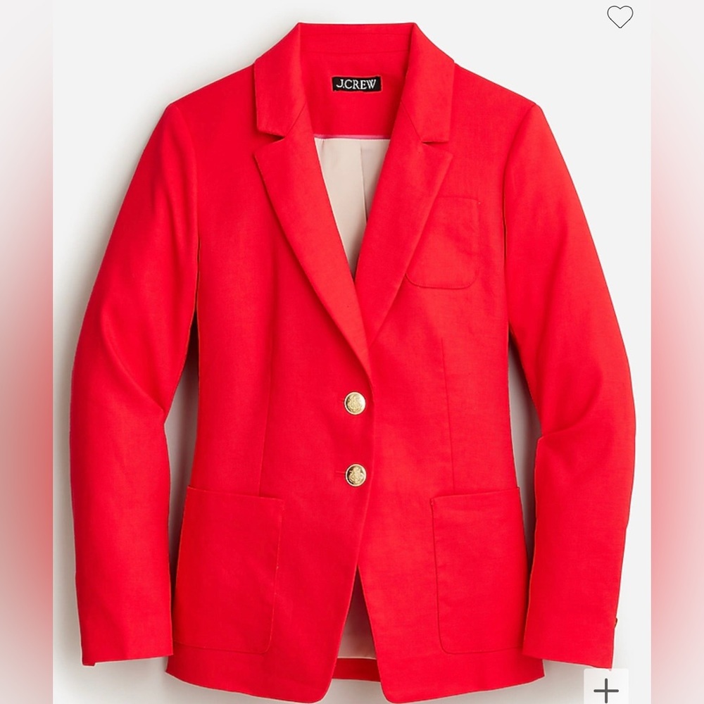 New Jcrew Helena blazer in stretch linen blend